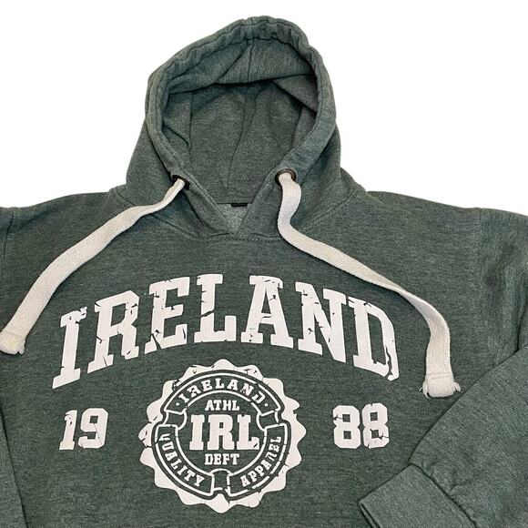 Ireland Collegiate Hoodie Women’s M Green Long Sleeve Fleece Sweatshirt Pullover - Picture 1 of 10
